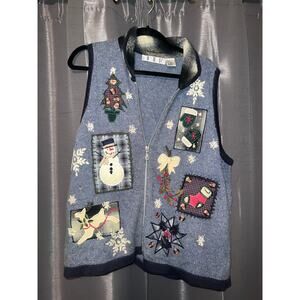Ugly Christmas Sweater Xmas Size Large Vest